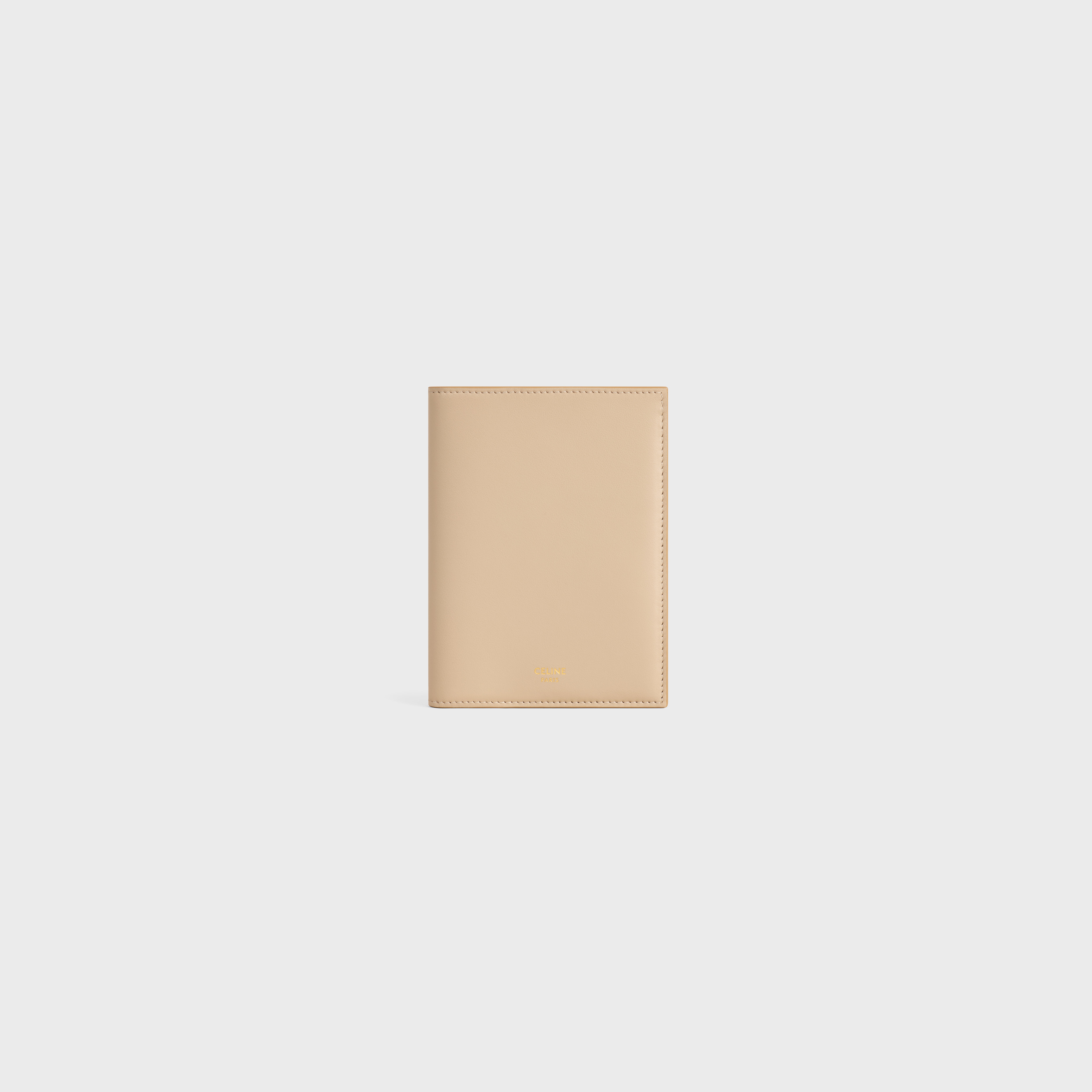 PASSPORT COVER IN SMOOTH CALFSKIN - DEEP IVORY / SANDCASTLE | CELINE